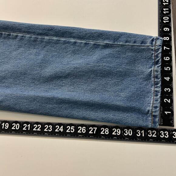 Vintage Levis 505 Jeans Mens 38x32 Dark Wash Regular Fit Straight Leg Workwear - Picture 7 of 10